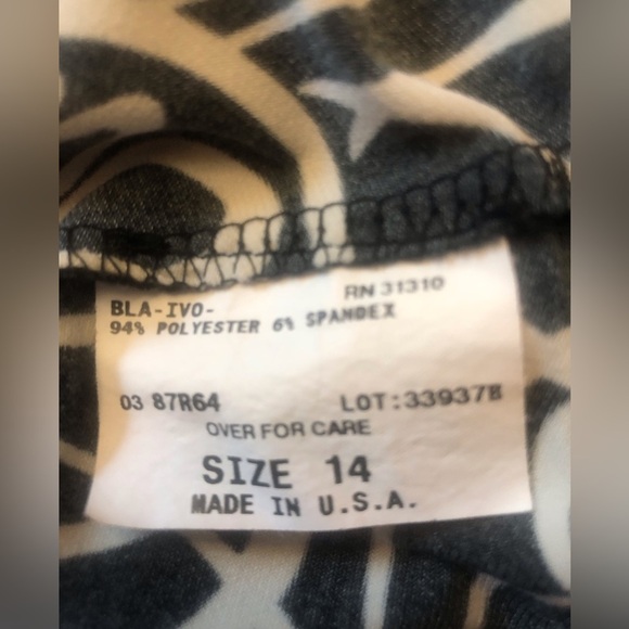 Faux Wrap Black Dress from AGB Dress Size 14 Made in USA - Picture 5 of 8